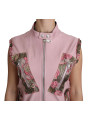 Jackets & Coats Stunning Pink Sleeveless Leather Vest 5.400,00 € 8050246189467 | Planet-Deluxe