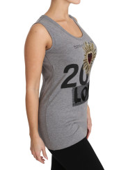 Tops & T-Shirts Sequined Heart Tank Top in Gray 1.760,00 € 8058091886302 | Planet-Deluxe