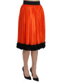 Skirts High-Waist Black &amp Orange Knee-Length Skirt 3.940,00 € 8051124004209 | Planet-Deluxe