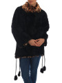 Sweaters Elegant Black Lamb Fur Short Coat 29.700,00 € 8058696445751 | Planet-Deluxe