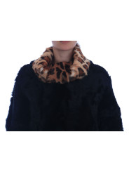 Sweaters Elegant Black Lamb Fur Short Coat 29.700,00 € 8058696445751 | Planet-Deluxe