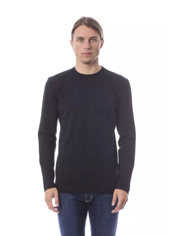 T-Shirts Elegant Black Cotton Long Sleeve T-Shirt 170,00 € 2303350072689 | Planet-Deluxe