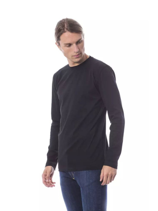 T-Shirts Elegant Black Cotton Long Sleeve T-Shirt 170,00 € 2303350072689 | Planet-Deluxe