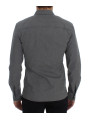 Shirts Elegant Gray Cotton Dress Shirt 880,00 € 8056538498484 | Planet-Deluxe