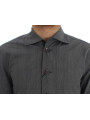 Shirts Elegant Gray Cotton Dress Shirt 880,00 € 8056538498484 | Planet-Deluxe