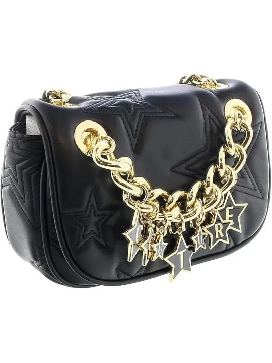 Schwarze Versace Jeans Umhängetasche Gold