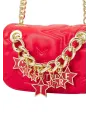 Rote gesteppte Versace Umhängetasche mit Kette