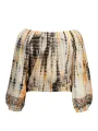 "Desigual T-Shirts im Sale | Desigual Tie-Dye Langarmshirt Beige online kaufen"|Planet-Deluxe