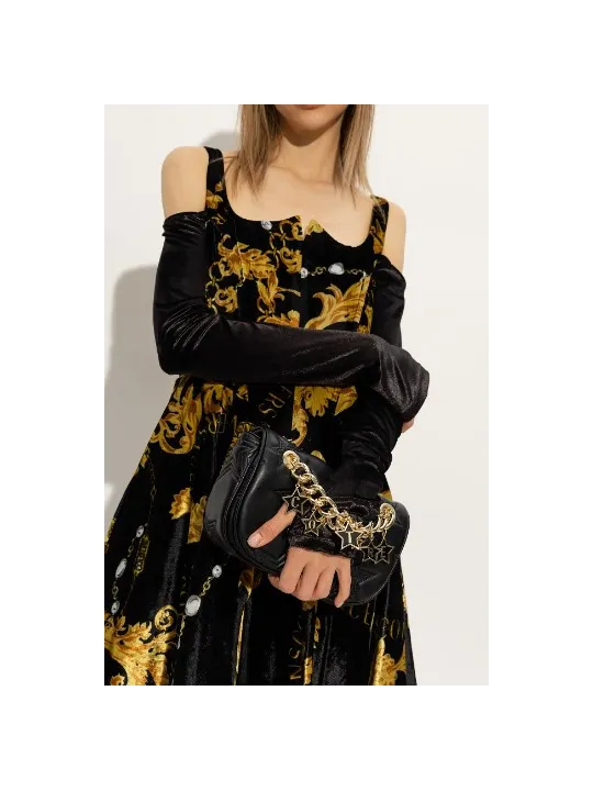 Schwarze Versace Jeans Umhängetasche Leder