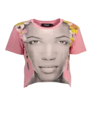 "Desigual T-Shirts im Sale | "Desigual Pink Kunst T-Shirt" online kaufen"|Planet-Deluxe
