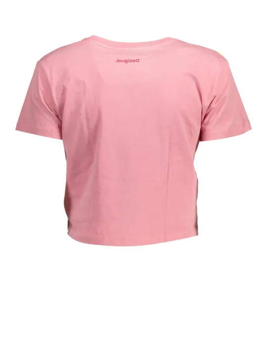 "Desigual T-Shirts im Sale | "Desigual Pink Kunst T-Shirt" online kaufen"|Planet-Deluxe