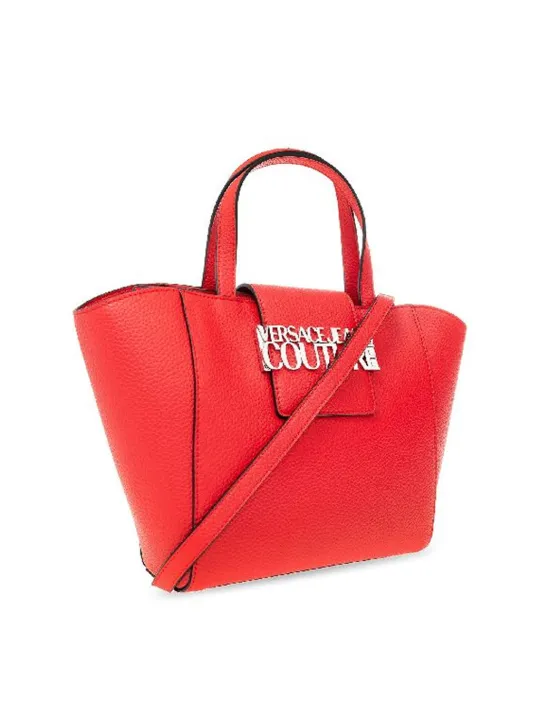 Pink Versace Jeans Leder Handtasche