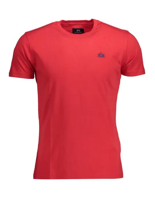 "LA MARTINA T-Shirts im Sale | La Martina Rotes Premium TShirt Kurzarm Herren online kaufen"|Planet-Deluxe