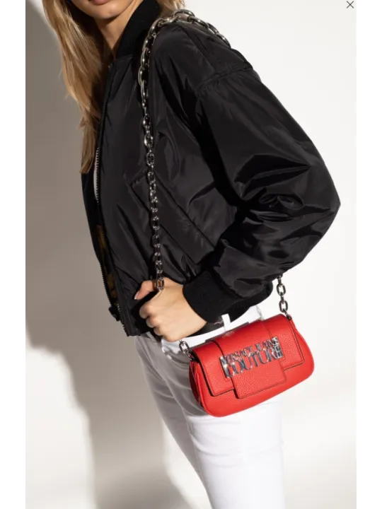 Rote Versace Jeans Umhängetasche Leder