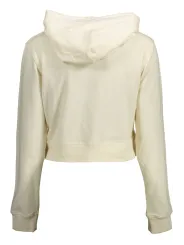 "Calvin Klein Sweatshirts im Sale | Calvin Klein Cropped Hoodie Cremefarben online kaufen"|Planet-Deluxe