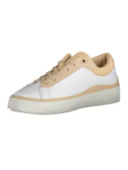 "Tommy Hilfiger Sneakers im Sale | Tommy Hilfiger Weiß Beige Low-Top Ledersneaker – Zeitloser Stil & Komfort für Jeden Tag online kaufen"|Planet-Deluxe