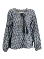 KOCCA Romilda Langarmbluse - Floraler Print, Asymmetrisch