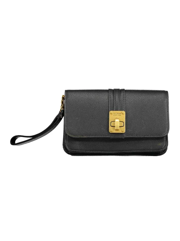 Elegante GUESS Geldbörse Schwarz mit Handyfach & Details