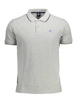 "North Sails Poloshirt: Kurzarm, Kontrast, Naturfaser-Logo"