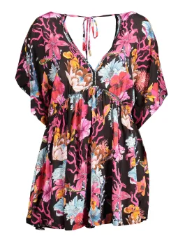 "Desigual Kurzes Blumenkleid mit Pailletten – Modell 22SWMW18"