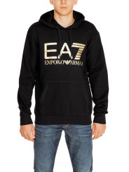 Schwarzer Emporio Armani Kapuzenpullover aus Fleece