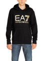 Schwarzer Emporio Armani Kapuzenpullover aus Fleece