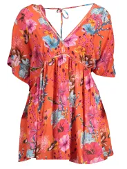 "Desigual Startseite im Sale | DESIGUAL KURZES KLEID FÜR FRAUEN ROT online kaufen"|Planet-Deluxe