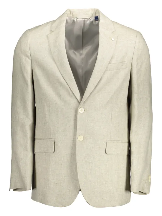 Beige GANT Leinenjacke Herren, Größe 48 - Stilvoll & Leicht