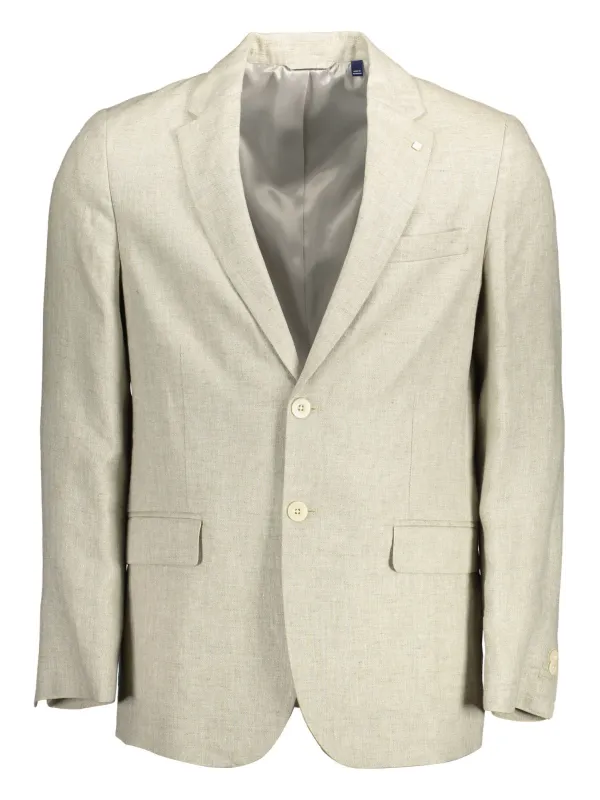 Beige GANT Leinenjacke Herren, Größe 48 - Stilvoll & Leicht
