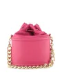 Rosa Leder Handtasche mit Kette