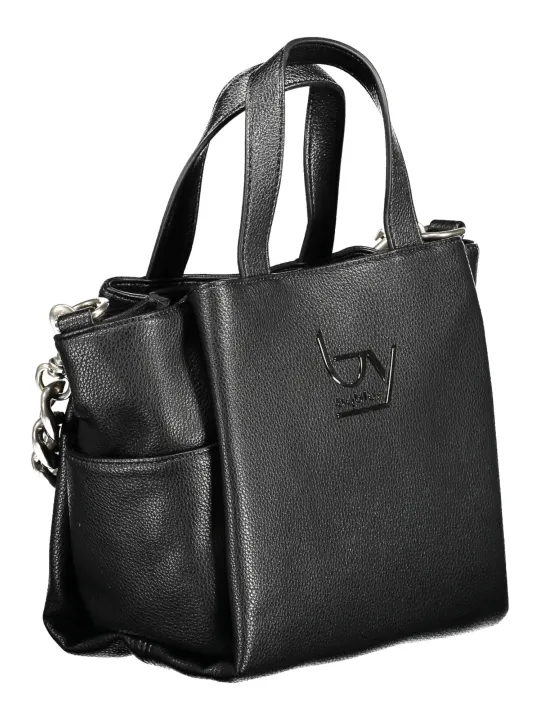 Exklusive Zeitlose BYBLOS Handtasche aus schwarzem Leder