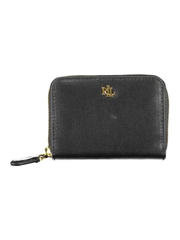 RALPH LAUREN: Elegante Schwarze Leder Geldbörse RALPH LAUREN: Elegante Schwarze Leder Geldbörse