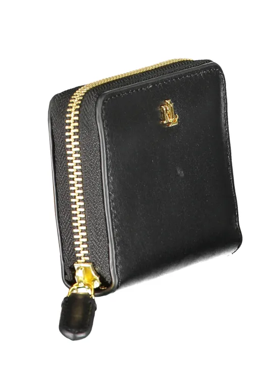 RALPH LAUREN: Elegante Schwarze Leder Geldbörse