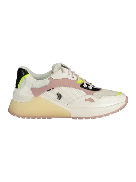 "Weiß-Pinke U.S. Polo Assn. Sneaker – Stilvoll & Sportlich"