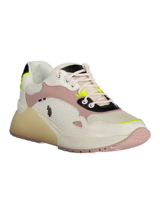"Weiß-Pinke U.S. Polo Assn. Sneaker – Stilvoll & Sportlich"