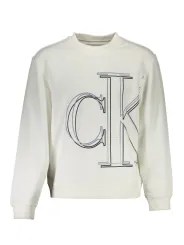 "Calvin Klein Sweatshirts im Sale | Calvin Klein Classic Weiß Sweatshirt mit CK Logo online kaufen"|Planet-Deluxe