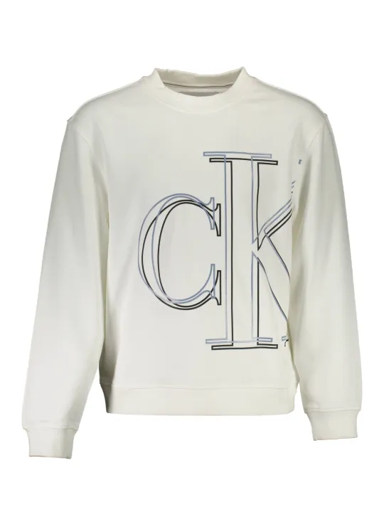 "Calvin Klein Sweatshirts im Sale | Calvin Klein Classic Weiß Sweatshirt mit CK Logo online kaufen"|Planet-Deluxe
