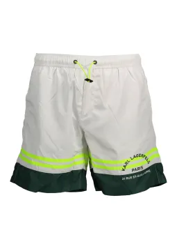 Karl Lagerfeld Weiße Sommer Badehose - Stilvoll & Modern