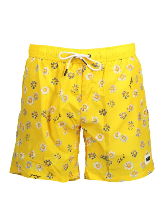 "Karl Lagerfeld Beachwear Badehosen im Sale | Karl Lagerfeld Beachwear Gelbe Florale Badehose online kaufen"|Planet-Deluxe