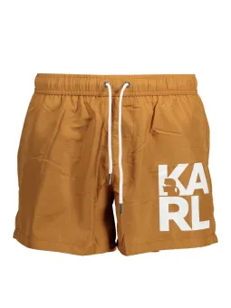 "Karl Lagerfeld Braune Sommer Badehose - Stilvoll & Elegant"
