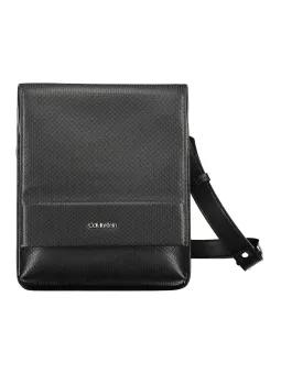 Calvin Klein Schwarze Leder-Messenger Bag Nachhaltig