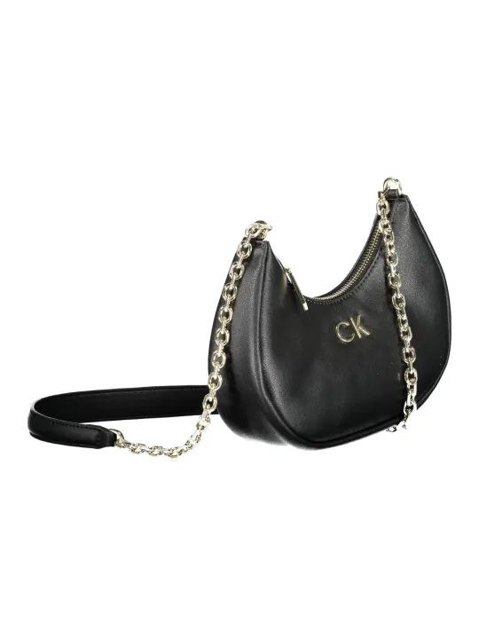 "Calvin Klein Einzelstücke & Seltenheiten im Sale | Calvin Klein Halbmond Kettentasche - Schwarz & Gold online kaufen"|Planet-Deluxe