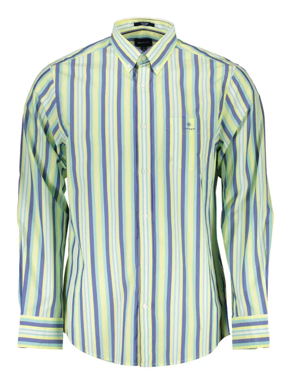 GANT Herrenhemd Gelb-Weiß-Blau, Bio-Baumwolle, Stilvoll GANT Herrenhemd Gelb-Weiß-Blau, Bio-Baumwolle, Stilvoll