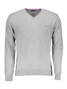 Eleganter Harmont Blaine V-Pullover Grau - Stilvoll und zeitlos