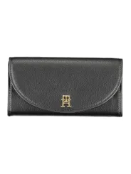 Tommy Hilfiger Elegante Schwarze Ledergeldbörse mit Logo