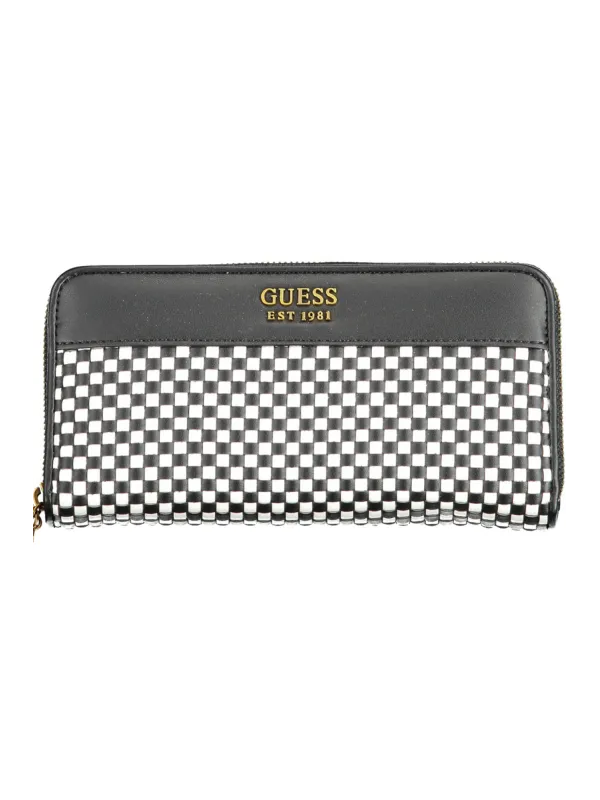 Elegante GUESS Schwarz-Weiß Geldbörse WB787046 Elegante GUESS Schwarz-Weiß Geldbörse WB787046