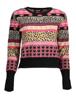 Desigual Pullover: Zebra & Leopardenprints mit Herz