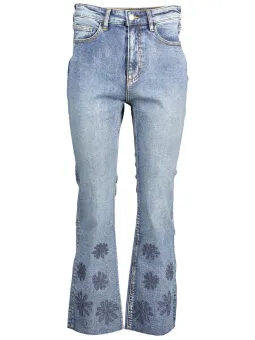 "Desigual Damen Jeans - Vintage-Flair mit Blumenakzenten"