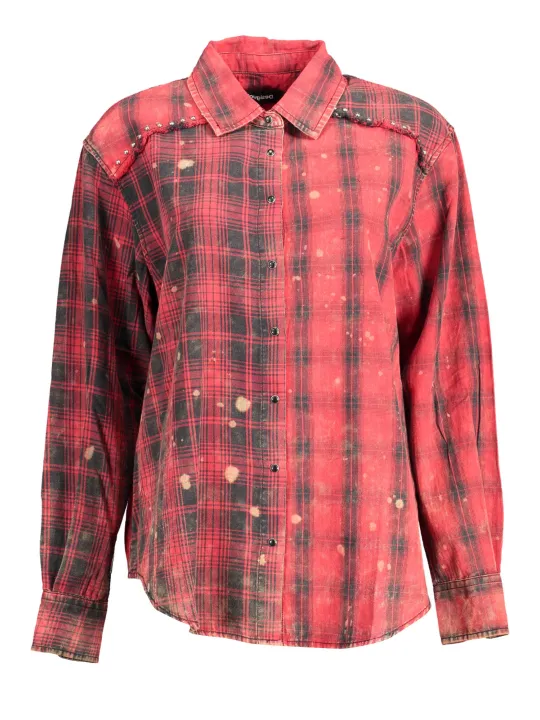 "Desigual Startseite im Sale | DESIGUAL LANGARM-HEMD DAMEN ROT online kaufen"|Planet-Deluxe