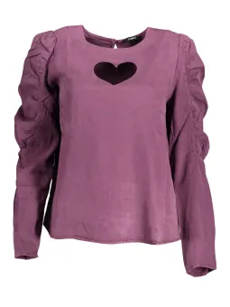 "Desigual Viola Langarmshirt mit Herz-Ausschnitt - Hemden"